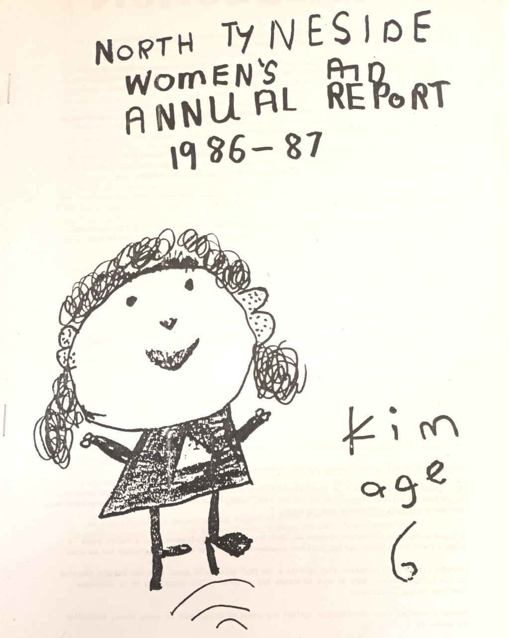 Cover of North Tyneside Women's Aid Annual Report 1986-87
